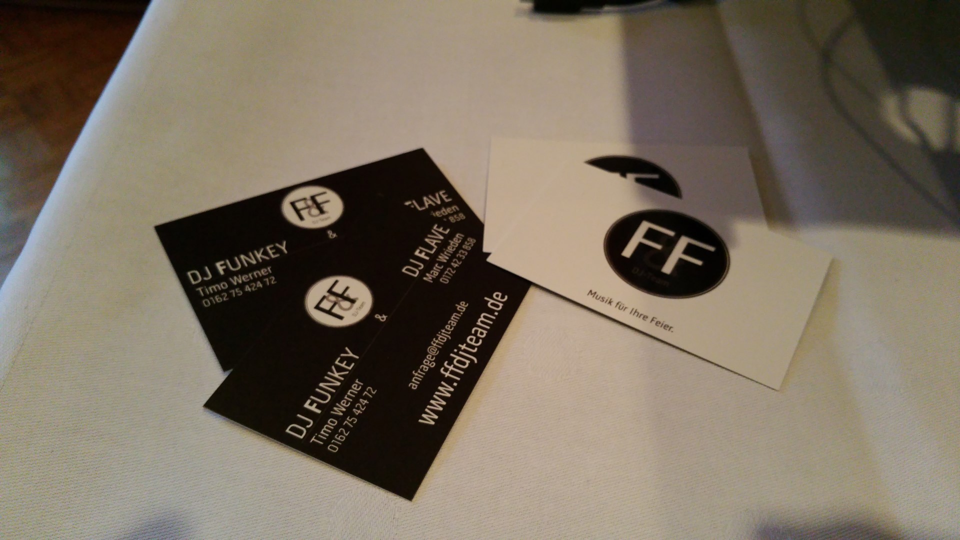 Visitenkarte F&F DJ-Team (DJ Bremen)